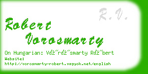 robert vorosmarty business card