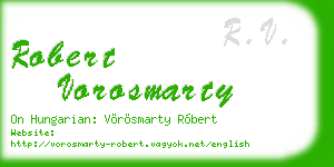 robert vorosmarty business card